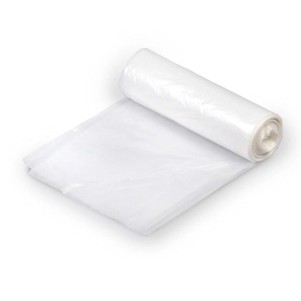 Watson 33 Gallon Trash Bags, 250 bags/case, Clear, 33 x 40 in, 16 microns