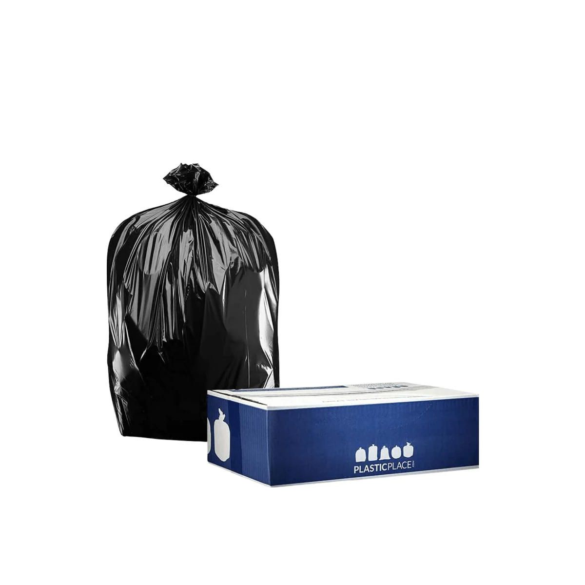 Plasticplace 20-30 Gallon Trash Bags, 100 Count, Black, 30 x 36 in, 2.0 mil