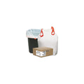 Draw 'n Tie 13 Gallon Heavy-Duty Trash Bags, 50 bags/roll, 4 rolls/box, White, 24.5 x 27.38 in, 0.9 mil