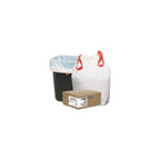 Draw 'n Tie 13 Gallon Heavy-Duty Trash Bags, 50 bags/roll, 4 rolls/box, White, 24.5 x 27.38 in, 0.9 mil