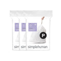 simplehuman 50-60 L / 50 L Drawstring Tall Kitchen Trash Bags, Code P, 60 Count