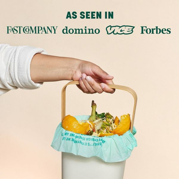 HoldOn Bags 4 Gallon Compostable Trash Bags, 30 Count