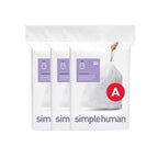 simplehuman 4.5 L Drawstring Bathroom Trash Bags, Code A, 90 Count, White