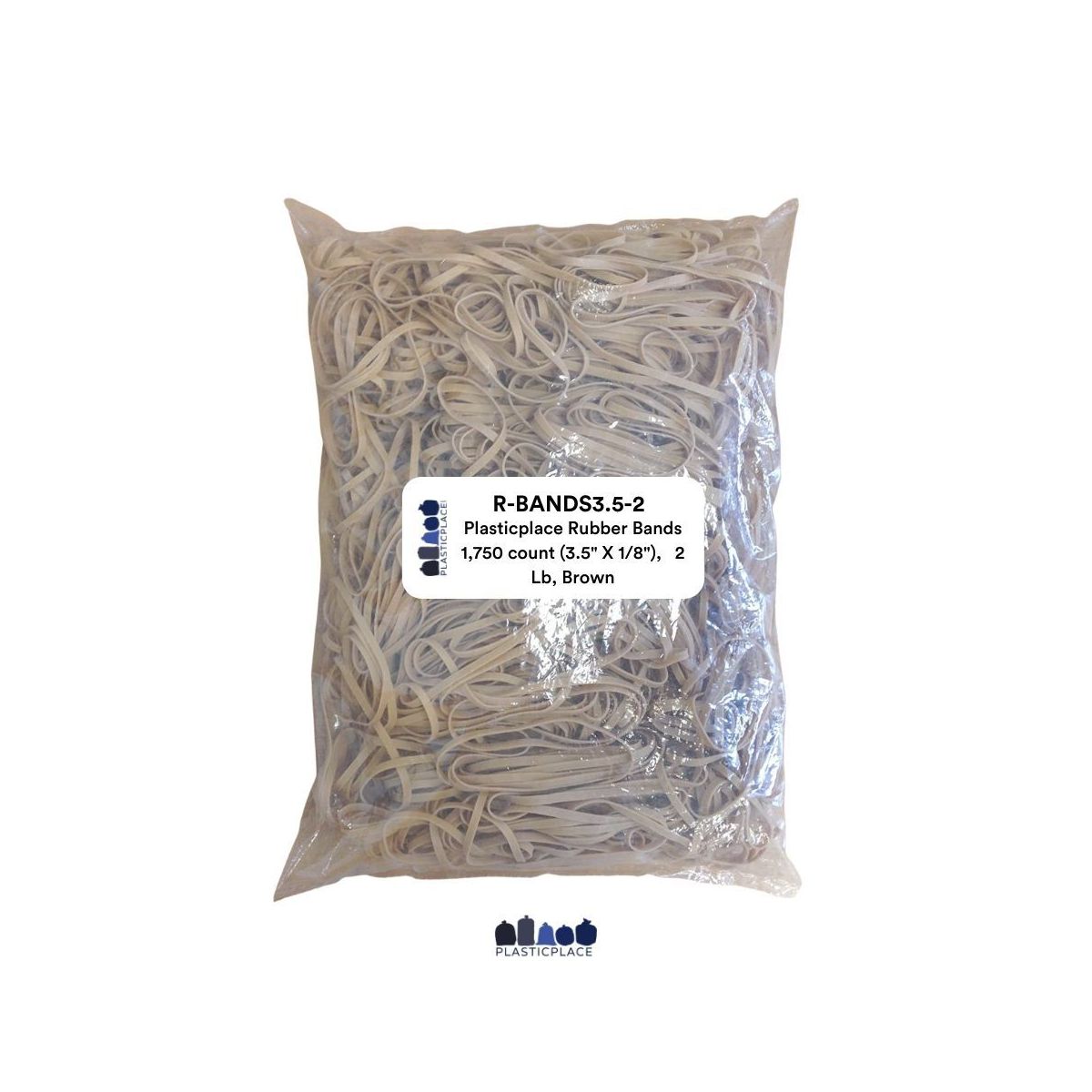 Plasticplace Rubber Bands, 3.5 x 1/8 in, 2 lb (32 oz)