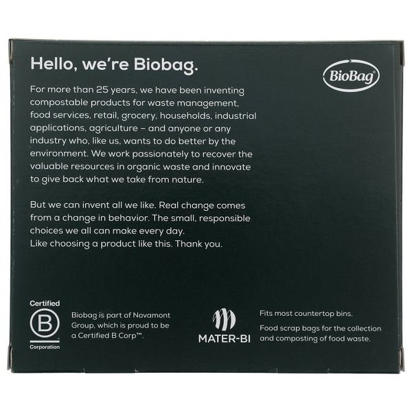 BioBag 3 Gallon Compostable Trash Bags, 25 Count