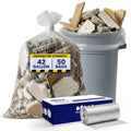 Plasticplace 42 Gallon Contractor Trash Bags, 50 Count, Clear, 33 x 48 in, 4.0 mil