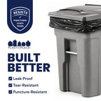 Plasticplace 64 Gallon Trash Bags, 25 Count, Black, 50 x 60 in, 1.5 mil