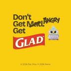 Glad 13 Gallon Drawstring Tall Kitchen Trash Bags, 50 Count, Fresh Clean, Gray, Febreze