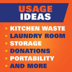 13 Gallon Drawstring Heavy-Duty Tall Kitchen Trash Bags, 120 Count