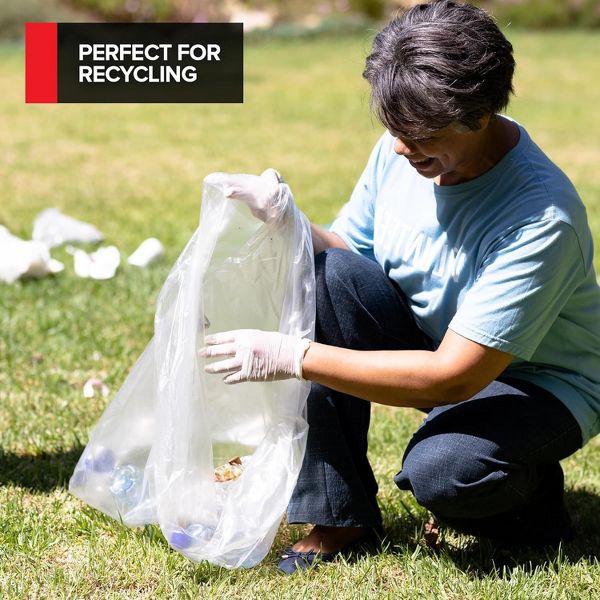 6-10 Gallon Multi-Purpose Trash Bags, 4000 Count, Clear