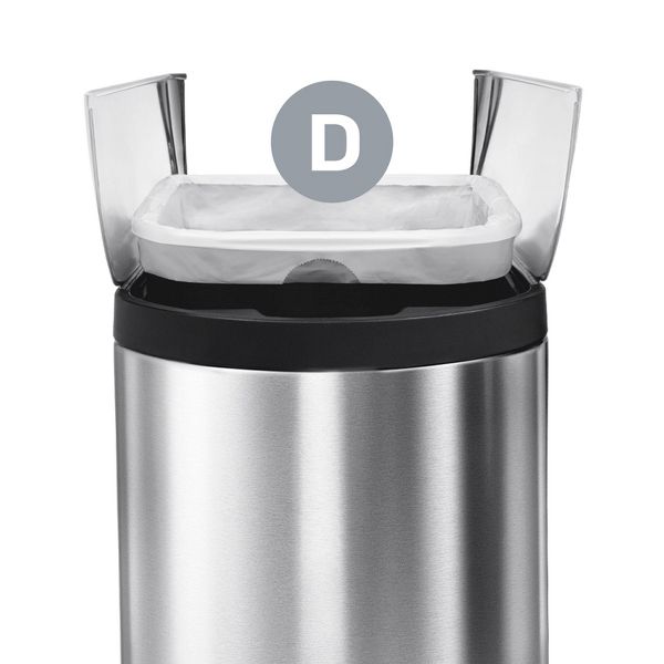 simplehuman 20 L Drawstring Tall Kitchen Trash Bags, Code D, 100 Count, Unscented, White