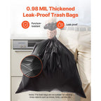 VEVOR 30 Gallon Drawstring Heavy-Duty Recycling Bags, 50 Count, Black
