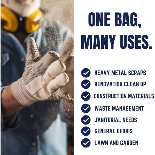 Plasticplace 32 Gallon Trash Bags, 25 Count, Black, Compatible with Toter, 44 x 54 in, 3.0 mil