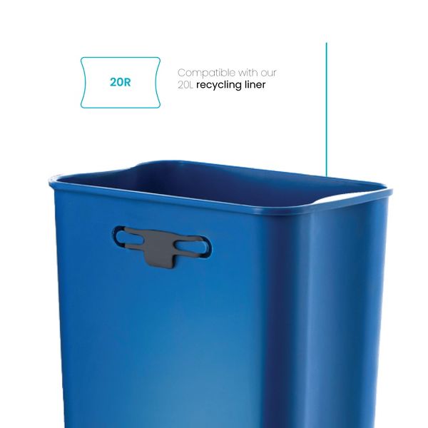 Home Zone Living 5 Gallon Drawstring Recycling Bags, Code 20R, 60 Count