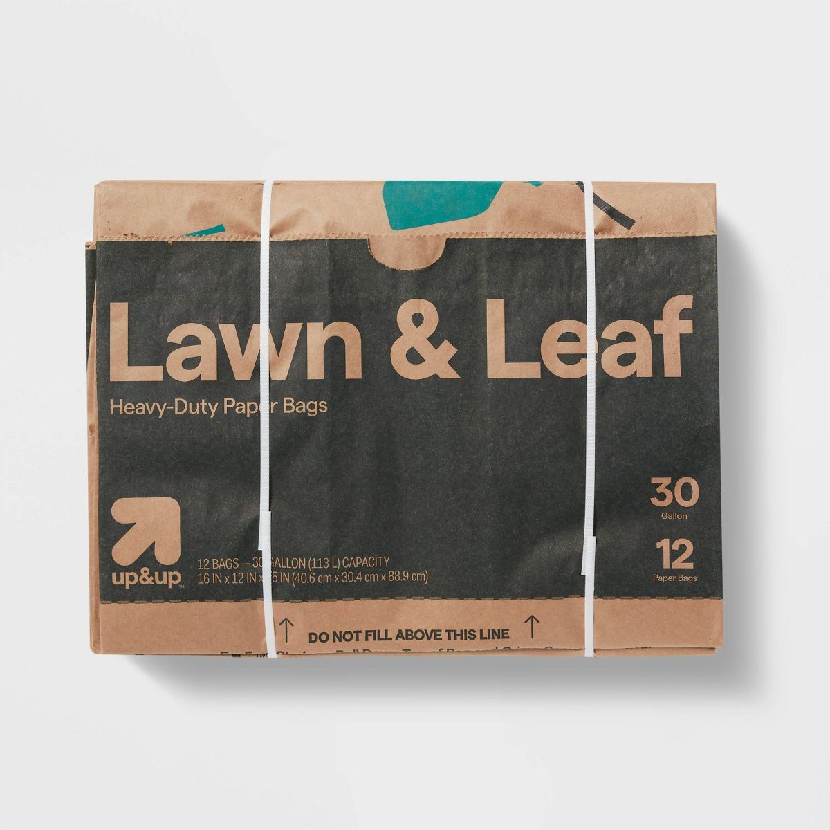 up&up Paper Lawn and Leaf Bags, 12 Count