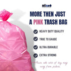 Plasticplace 12-16 Gallon Trash Bags, 250 Count, Pink, 24 x 31 in, 1.2 mil