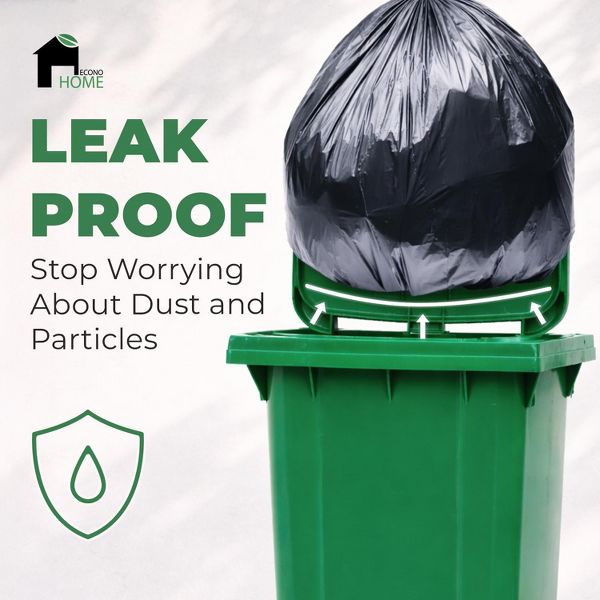EconoHome 55-60 Gallon Heavy-Duty Contractor Trash Bags, 50 Count, 38 x 53 in, 2.8 mil