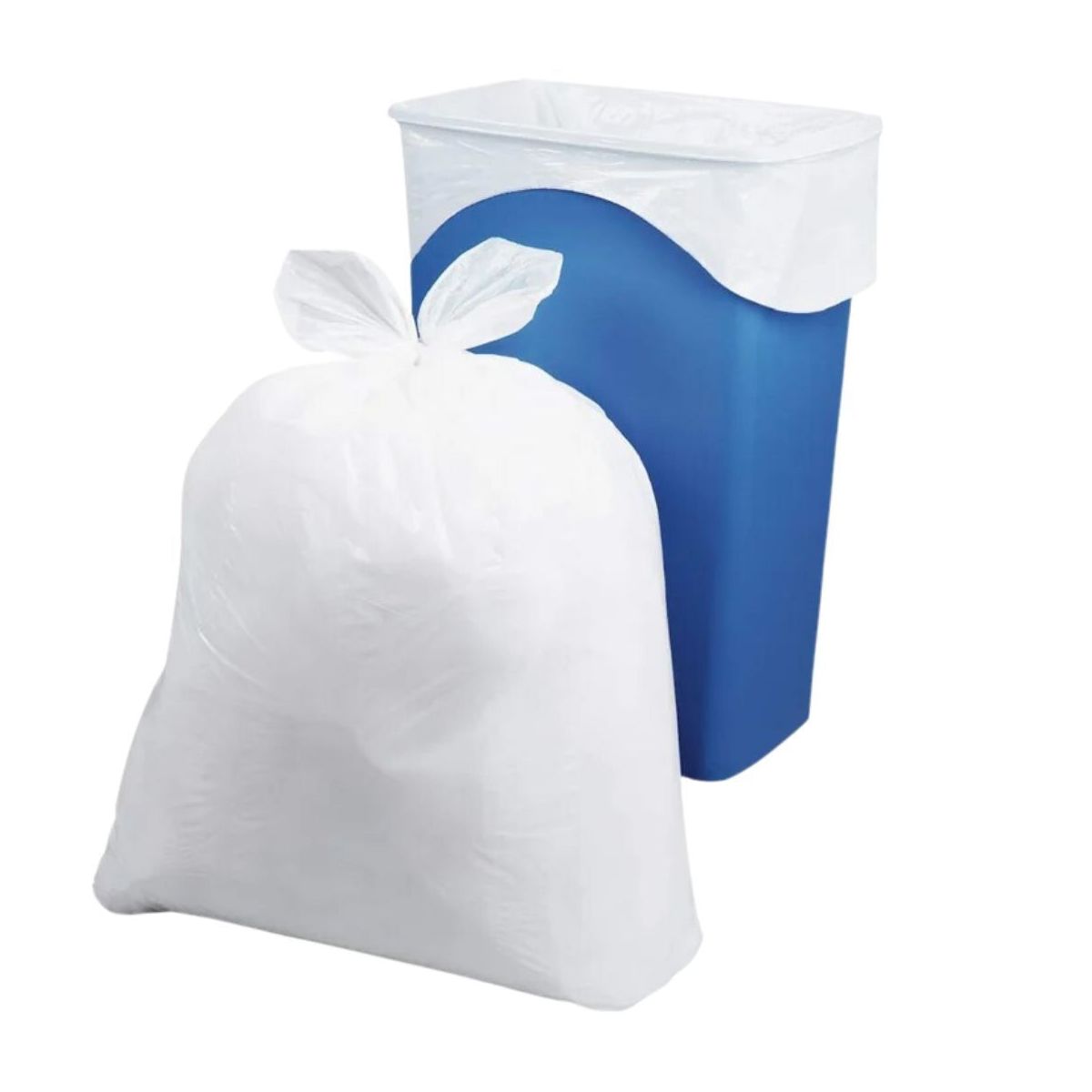 Plasticplace 20-30 Gallon Trash Bags, 200 Count, White, 30 x 36 in, 0.7 mil