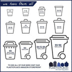 Plasticplace 12-16 Gallon Trash Bags, 250 Count, Black, 24 x 31 in, 1.0 mil