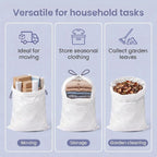 LEDREM Drawstring Tall Kitchen Trash Bags, 2 rolls, White