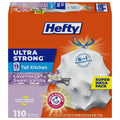 Hefty 13 Gallon Drawstring Tall Kitchen Trash Bags, 110 Count, Lavender and Sweet Vanilla