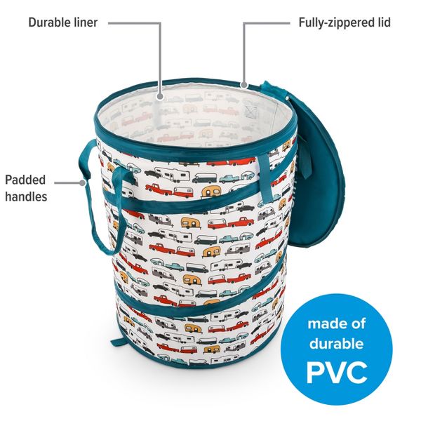 Camco 30 Gallon Pop-Up Portable Trash Container