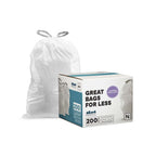 Plasticplace 12-13 Gallon Drawstring Trash Bags, Compatible with simplehuman Code N, 200 Count, Lavender and Soft Vanilla, 22.75 x 31.5 in