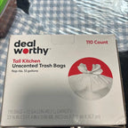 Dealworthy 13 Gallon Tall Kitchen Trash Bags, 110 Count
