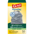 Glad ForceFlex Drawstring Trash Bags, 50 Count