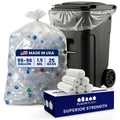 Plasticplace 95-96 Gallon Trash Bags, 25 Count, Clear, 61 x 68 in, 1.5 mil
