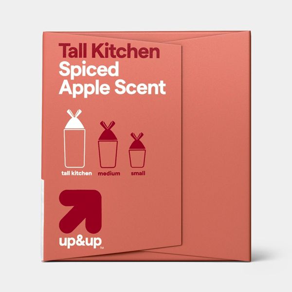 up&up 13 Gallon Drawstring Trash Bags, 25 Count, Spiced Apple