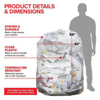 55-60 Gallon Multi-Purpose Trash Bags, 150 Count, Clear