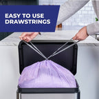 Hefty 13 Gallon UltraStrong Fabuloso Drawstring Tall Kitchen Trash Bags, 20 Count, Lavender