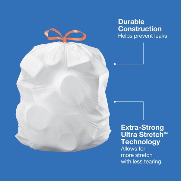 up&up 13 Gallon Drawstring Tall Kitchen Trash Bags, 100 Count, Fresh Scent