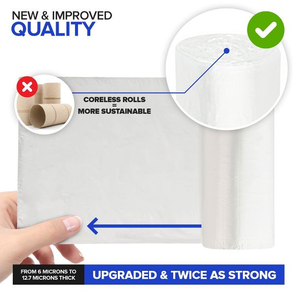 2 Gallon Trash Bags, 100 Count, Unscented