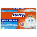 Hefty 13 Gallon Drawstring Tall Kitchen Trash Bags, 50 Count, Fresh Scent