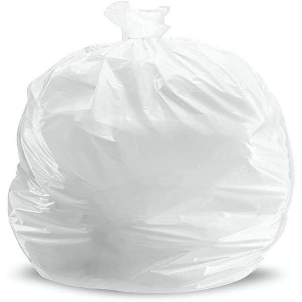 Plasticplace 4 Gallon Low-Density Trash Bags, 250 Count, White, 17 x 18 in, 0.5 mil
