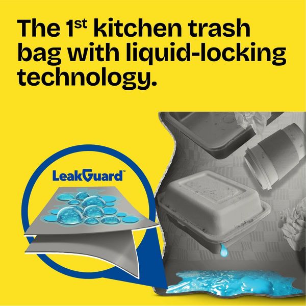 Glad 13 Gallon ForceFlex MaxStrength Drawstring Trash Bags, 45 Count, Fresh Air