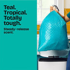 Glad 13 Gallon ForceFlex MaxStrength Drawstring Trash Bags, 45 Count, Bahama Bliss, Febreze