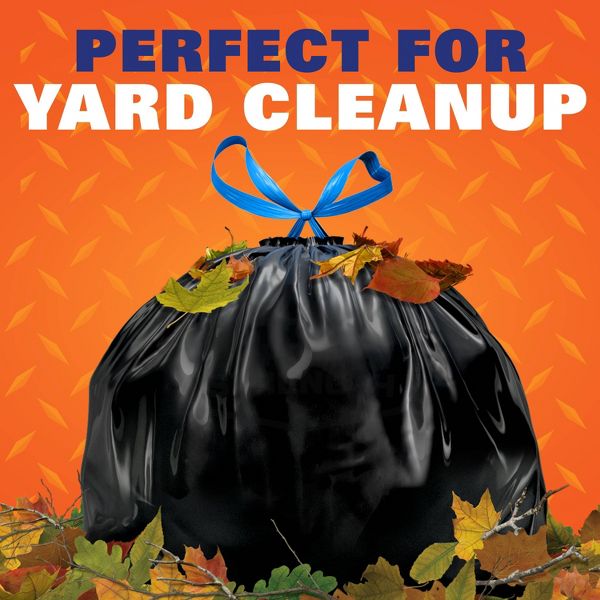 Hefty 39 Gallon Drawstring Lawn and Leaf Bags, 24 Count