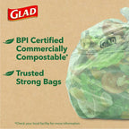 Glad Compostable Trash Bags, 22 Count, Unscented