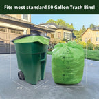 Simply Bio 55 Gallon Flat-Top Compostable Trash Bags, 12 Count
