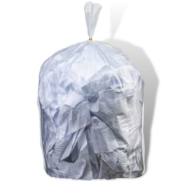 Plasticplace 40-45 Gallon High-Density Trash Bags, 250 Count, Clear, 40 x 48 in, 16 microns
