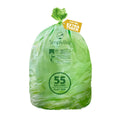 Simply Bio 55 Gallon Flat-Top Compostable Trash Bags, 12 Count