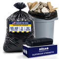 Plasticplace 55-60 Gallon Contractor Trash Bags, 32 Count, Black, 38 x 58 in, 3.0 mil