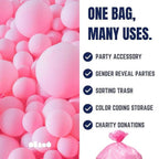 Plasticplace 12-16 Gallon Trash Bags, 250 Count, Pink, 24 x 31 in, 1.2 mil