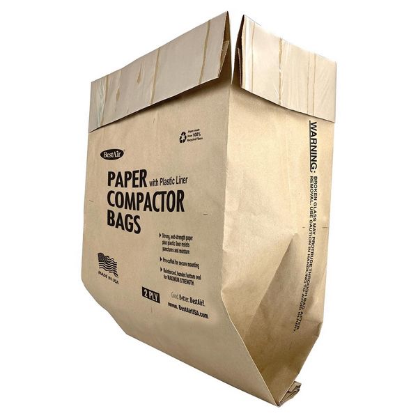 BestAir 10 Gallon Flat-Top Trash Compactor Bags
