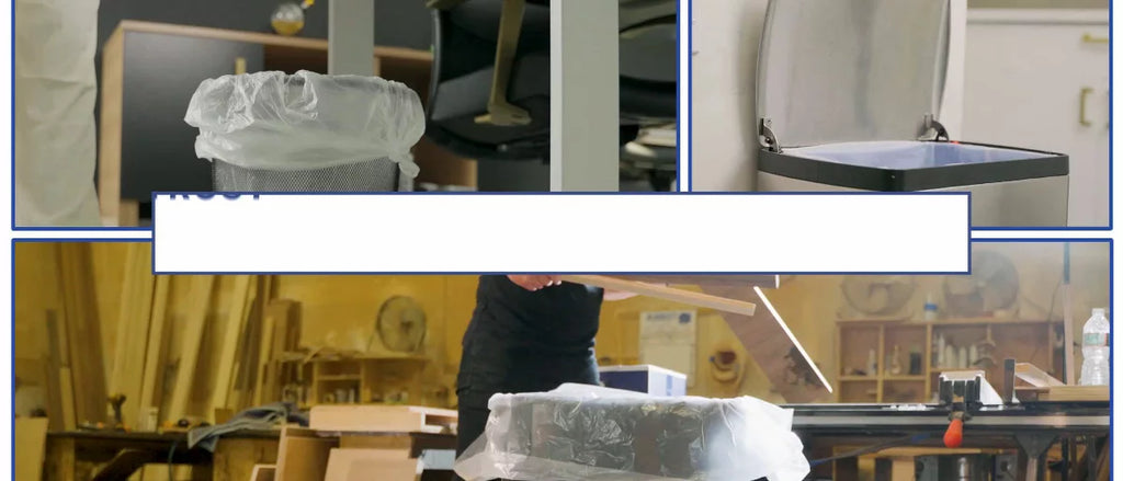 Plasticplace 12-16 Gallon High-Density Trash Bags, 1000 Count, Clear, 24 x 33 in, 8 microns