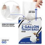 2 Gallon Trash Bags, 200 Count, Clear