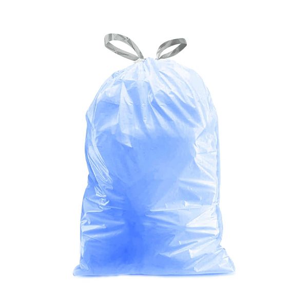 Plasticplace 5.2 Gallon Trash Bags, Compatible with simplehuman Code D, 200 Count, Blue